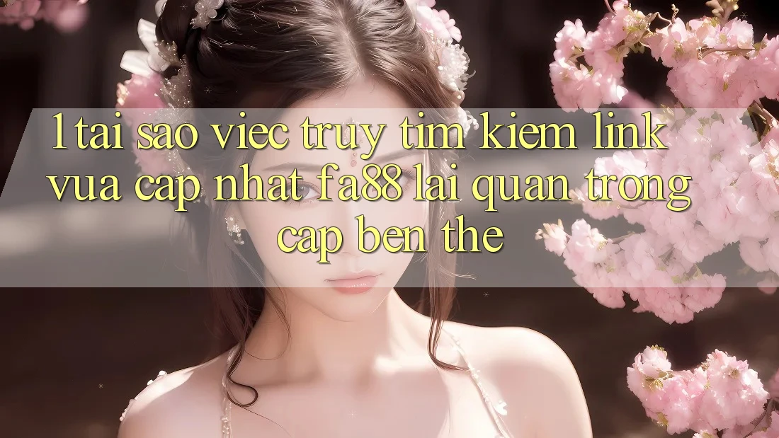 1. Tại Sao Việc Truy tìm Kiếm Link Vừa cập nhật FA88 Lại Quan Trọng Cập bến Thế? 1. Tại Sao Việc Truy tìm Kiếm Link Vừa cập nhật FA88 Lại Quan Trọng Cập bến Thế?