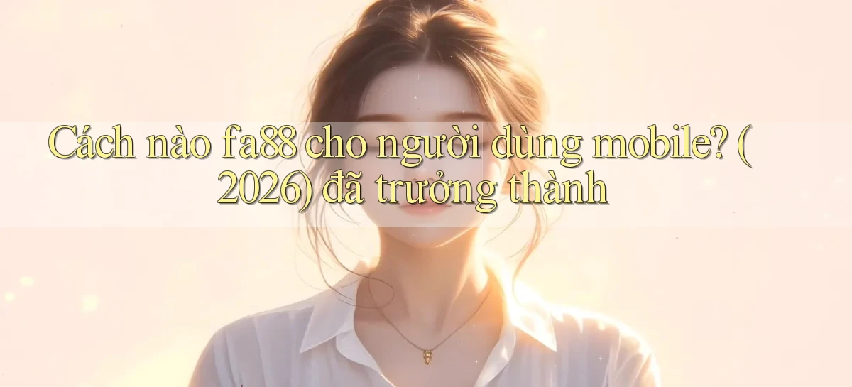 Cách nào fa88 cho người dùng mobile (2026) đã trưởng thành