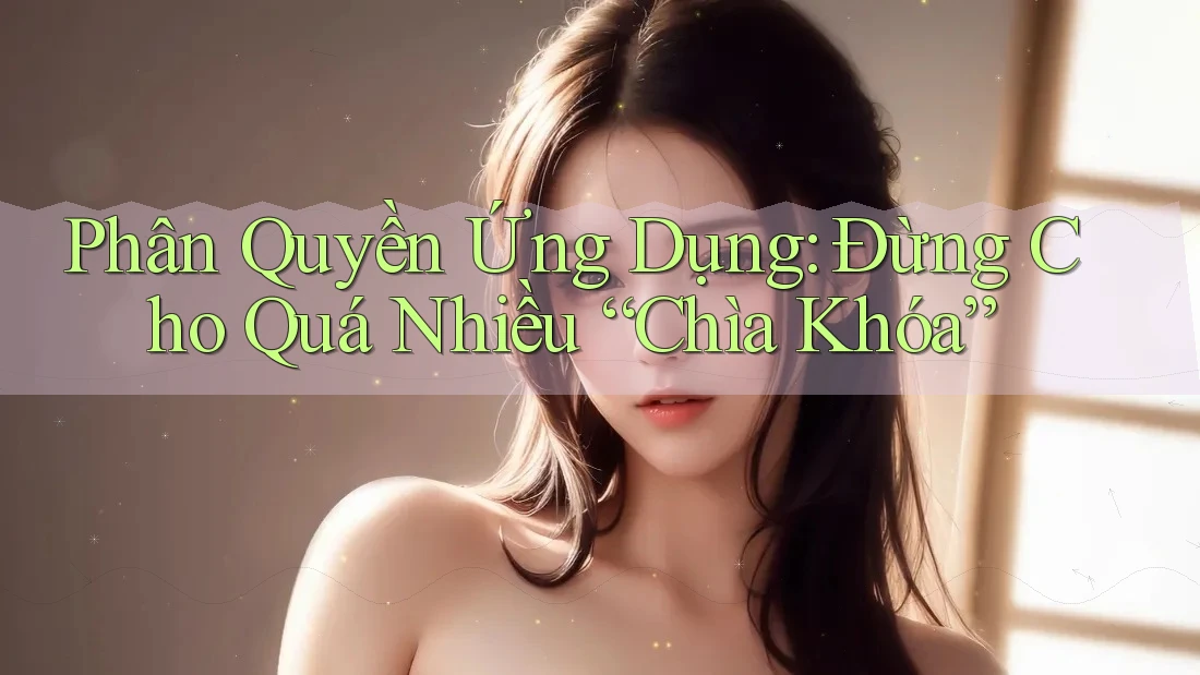 Phân Quyền Ứng Dụng: Đừng Cho Quá Nhiều “Chìa Khóa”