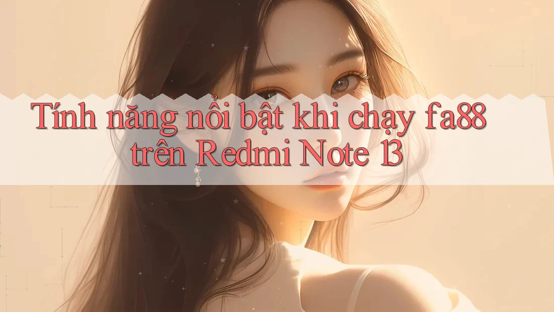 Tính năng nổi bật khi chạy fa88 trên Redmi Note 13