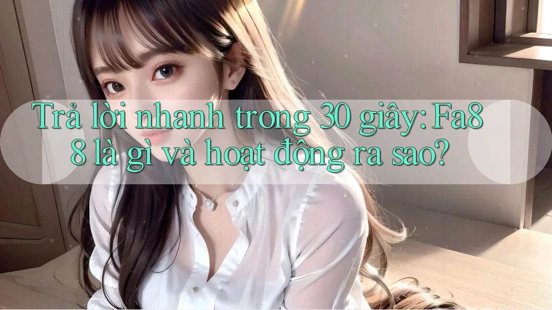 Trả lời nhanh trong 30 giây: Fa88 là gì và hoạt động ra sao?
